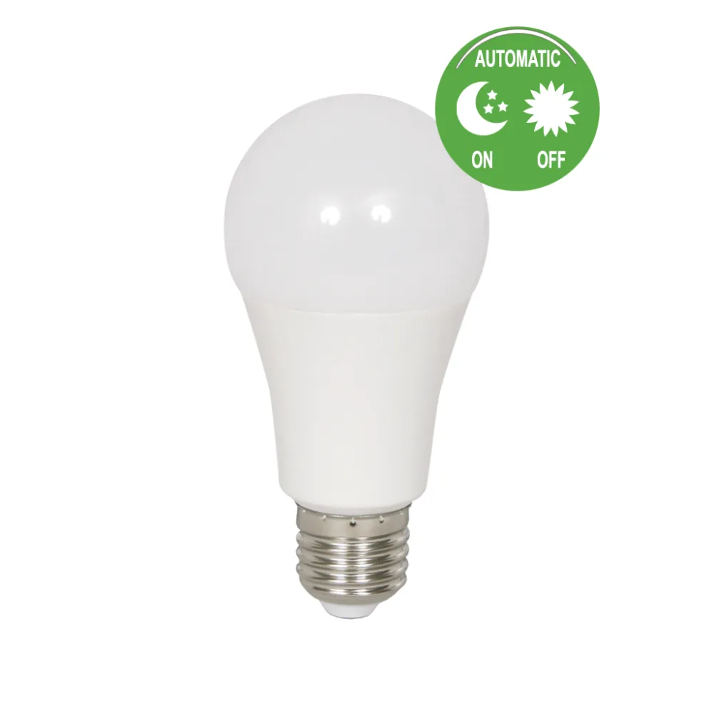 Λαμπτήρας Band Led A60 Με Φωτοκύτταρο E27 9W 6000K  d6h11cm 230V