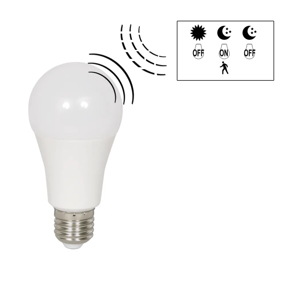 Λαμπτήρας Band Led A60 10W 4000K Φωτοκύτταρο & Ανιχνευτής  d6h11cm 230V