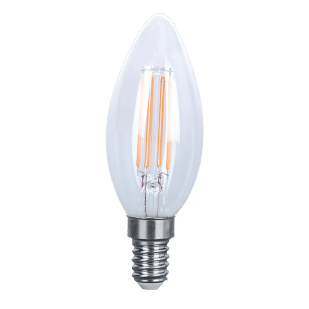 Λαμπτήρας Band Led Filament Κερί Διάφανο E14 4W 2700Κ 360°  d3.5h10cm 230V