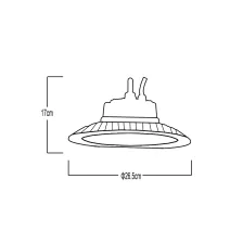 Καμπάνα Led Band Ufo 100W 4000K 120° IP65 Μαύρη 5 Έτη Εγγύηση@@
