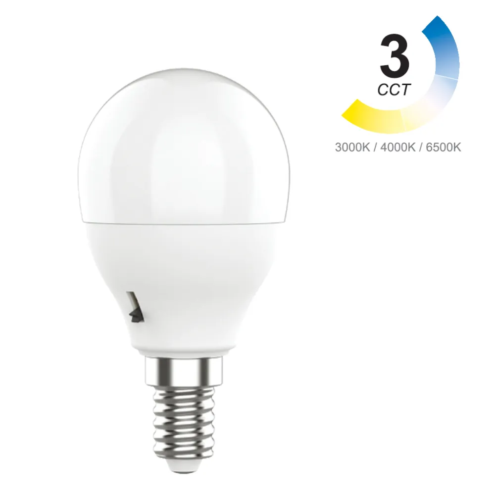Λαμπτήρας Band Led Σφαιρικός  E14 7W  Επιλογής  3CCT 3000/4000/6500Κ  230°   d4.5h8.1cm 230V
