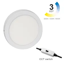Στρογγυλό Φωτιστικό οροφής Led Band 18W 3CCT change 3000-4000-6000Κ d22h3.2cm Λευκό