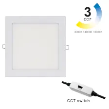 Τετράγωνο χωνευτό φωτιστικό  Led Band 18W 3CCT change 3000-4000-6000Κ d22h1.6cm Λευκό