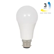 Λαμπτήρας Band Led Α60 B22 10W  Επιλογής 3CCT 3000/4000/6500Κ  230°  d6h11.2cm 230V