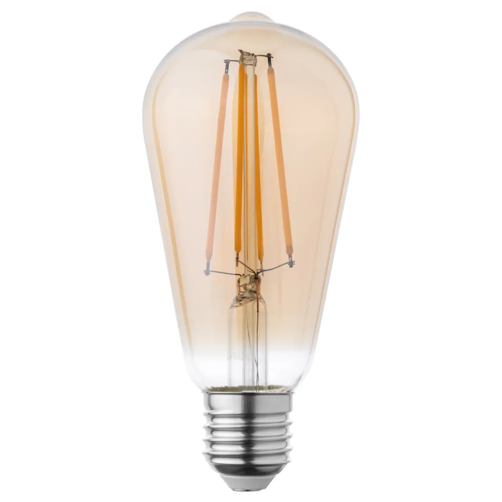 Λαμπτήρας Band Led Filament Χρυσό ST64 E27 8W 2200K 360°  Dim d6.4h14.2cm 230V
