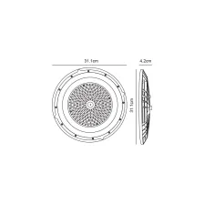 Καμπάνα Led Band Ufo 150W 4000K 90° IP65 Μαύρη 3 Έτη Εγγύηση 110-265VAC d31.1h4.2cm 30cm Καλώδιο