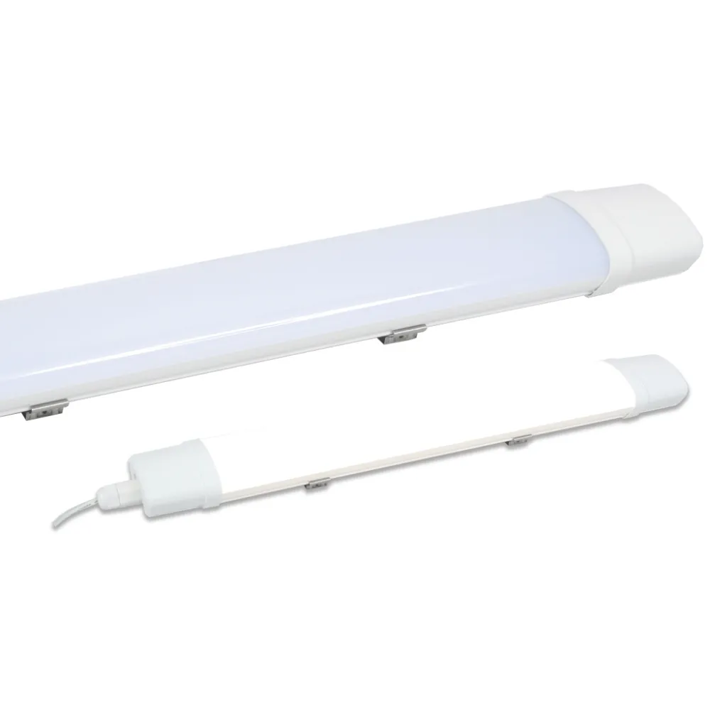 Φωτιστικό Led Triproof Λευκό 60W 4000K 120cm IP65 Μονός Στυπιοθλίπτης IK08,Inox Clips