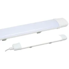 Φωτιστικό Led Triproof Λευκό 70W 4000K 150cm IP65 Μονός Στυπιοθλίπτης IK08,Inox Clips