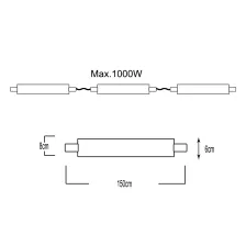 Φωτιστικό Led Triproof Λευκό 70W 4000K 150cm IP65 Διπλός Στυπιοθλίπτης IK08,Inox Clips@