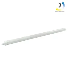 Led Triproof Λευκό 36W-18W 3CCT3000-4000-6500K 120cm IP66 Διπλός ΣτυπιοθλίπτηςIK08,Inox Clips