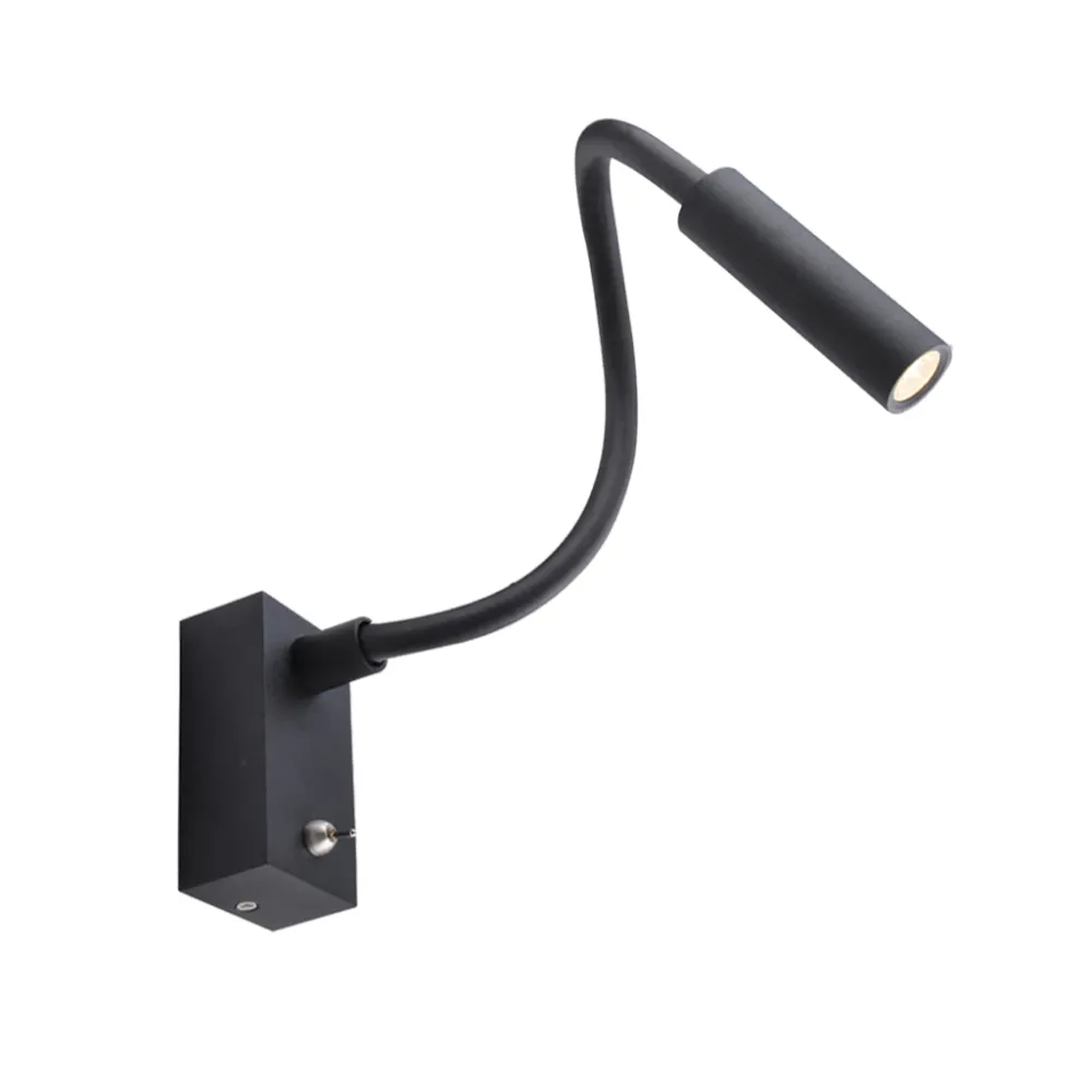 Επίτοιχο φωτιστικό Snake 1x3W 220V Μαύρο@