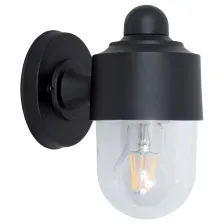 Επίτοιχο Φωτιστικό City Μαύρο IP44 E27 Max 10W