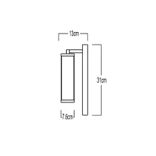 Επίτοιχο Φωτιστικό OLD E27 IP44 Μαύρο Max 40W