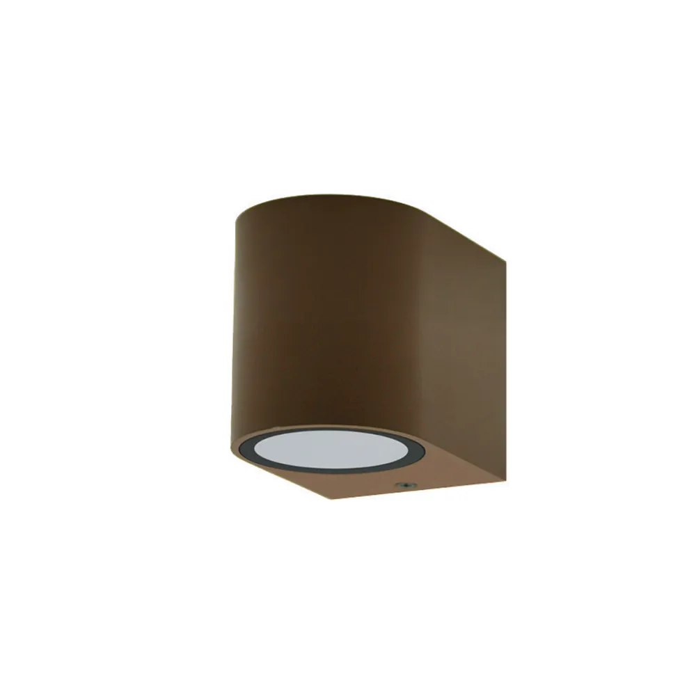 Επίτοιχο Φωτιστικό Hip Corten(Σκούρο Καφέ) GU10 Max35W IP44 h8w6.8d9.2cm