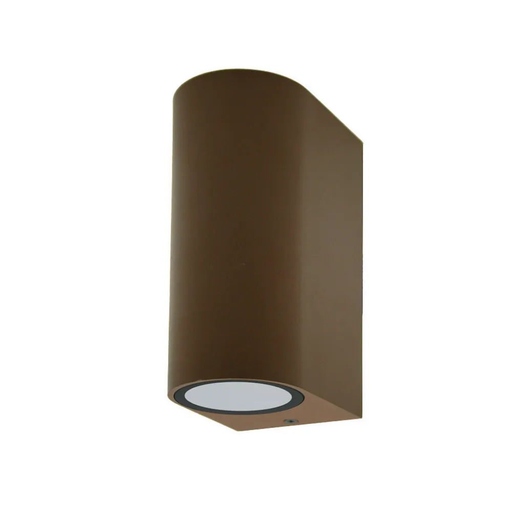 Επίτοιχο Φωτιστικό Hip Corten(Σκούρο Καφέ) 2xGU10 Max 2Χ20W IP44 h15.2w6.5d9.7cm