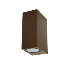 Επίτοιχο Φωτιστικό Hop Corten(Σκούρο Καφέ) 2xGU10 Max 2Χ20W IP44 h15w6.8d9.2cm