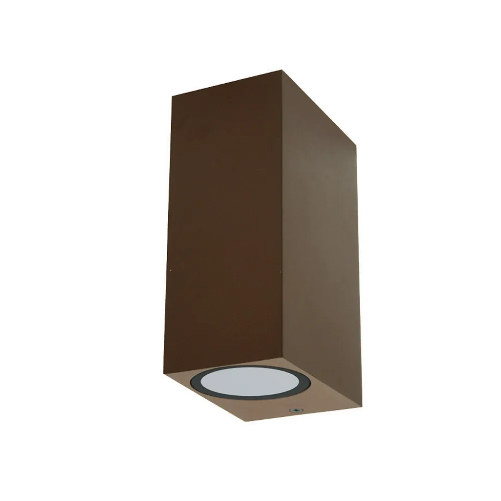 Επίτοιχο Φωτιστικό Hop Corten(Σκούρο Καφέ) 2xGU10 Max 2Χ20W IP44 h15w6.8d9.2cm