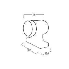 Επίτοιχο φωτιστικό πορσελάνης Dark Ε27 Μαύρο