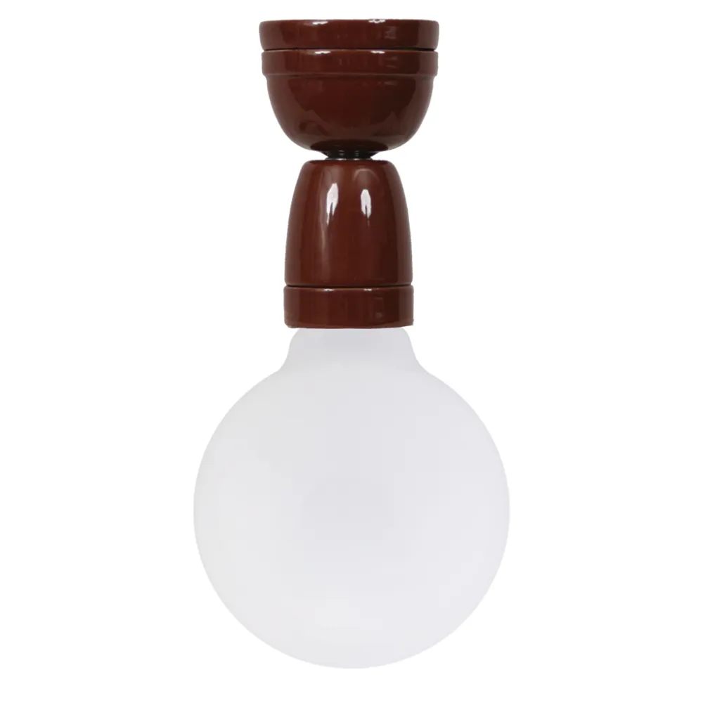 Φωτιστικό Πορσελάνης Iris Ε27 Καφέ