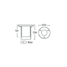 Χωνευτό Φωτιστικό Εδάφους Gio Gu10 IP67 ST304 Max 35W Με Πλαστικό Κουτί Εγκιβωτισμού