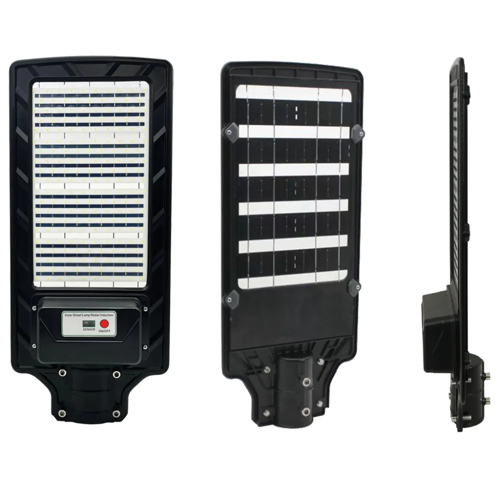 Ηλιακό Φωτιστικό Δρόμου Led Band 50W 6500K Φ60mm ΜΑΥΡΟ 23.5*10.2*53cmμεΑνιχνευτή Κίνησης 10Ah DC3.2V