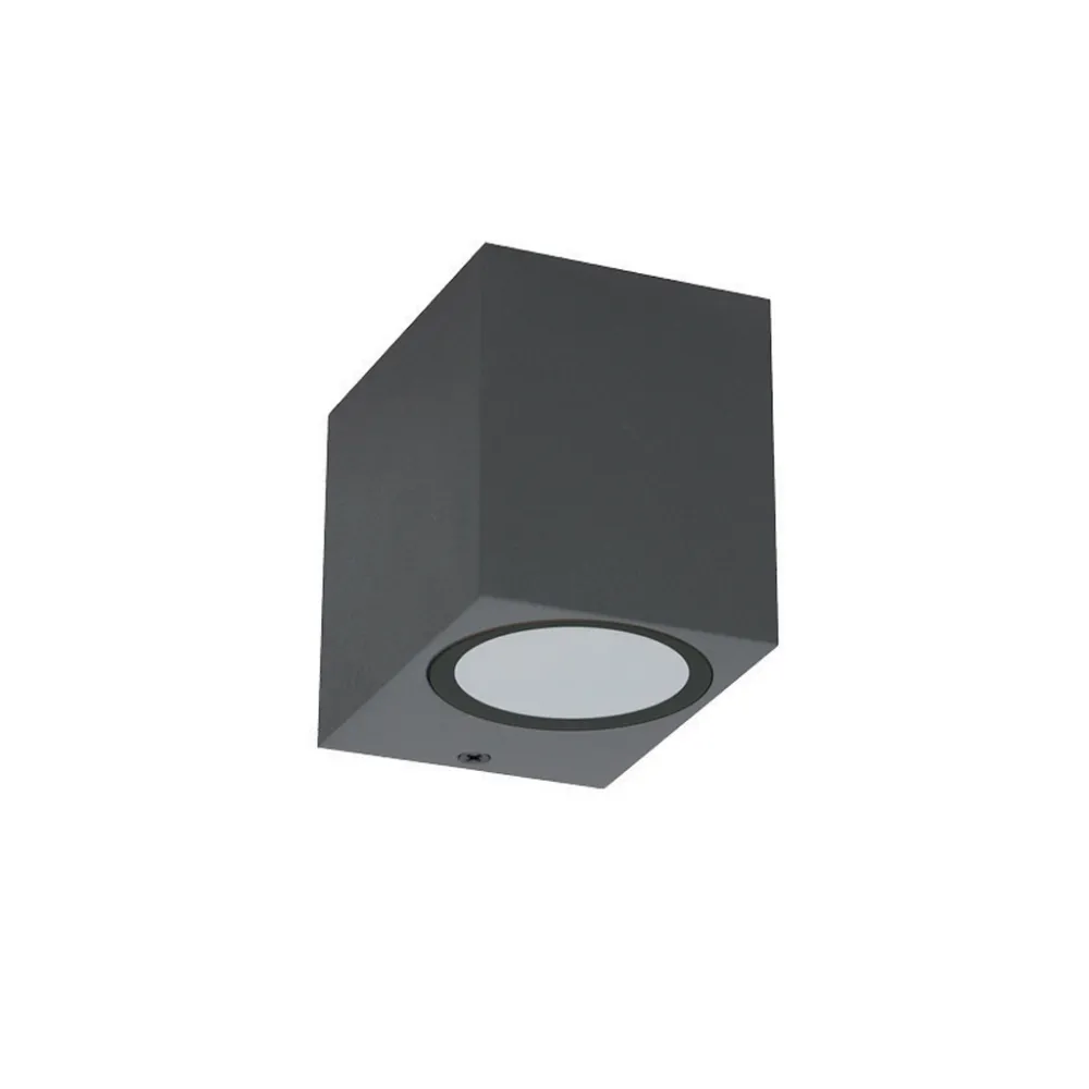 Επίτοιχο Φωτιστικό Hop GU10 IP44 Ανθρακί Max35W h8w6.8d9.2cm