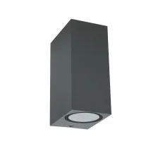 Επίτοιχο Φωτιστικό Hop 2xGU10 IP44 Ανθρακί max40W h15w6.8d9.2cm