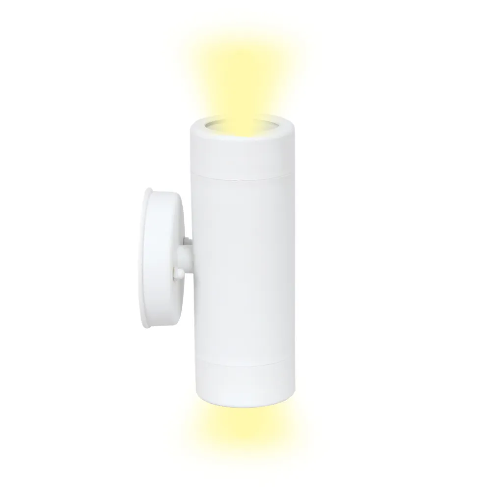 Επίτοιχο Φωτιστικό Rod Λευκό 2xGu10 7W IP44 h15.8d8.8cm