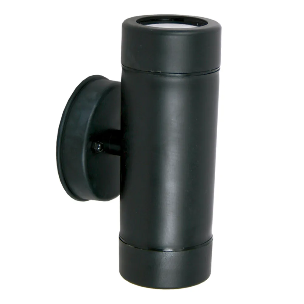 Επίτοιχο Φωτιστικό Rod Μαύρο 2xGu10 7W IP44 h15.8d8.8cm