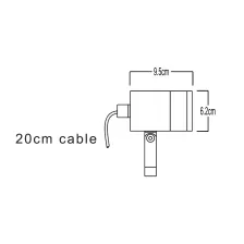 Κινητός Προβολέας Fabric-3 Led 9W 7-60° 3000Κ Μάυρο IP65 20cm 3x0.75mm2