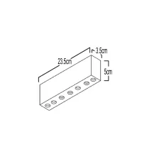 Επίτοιχο Φωτιστικό Rec 14W 10° 3000K Ανθρακί IP65 l23.5d3.5h5cm 230V