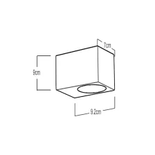 Επίτοιχο Φωτιστικό Matrix Ασημί IP44 GU10 7W