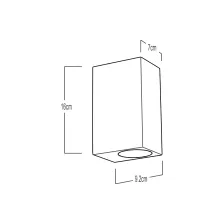 Επίτοιχο Φωτιστικό Matrix Μαύρο IP44 2xGU10 2x7W