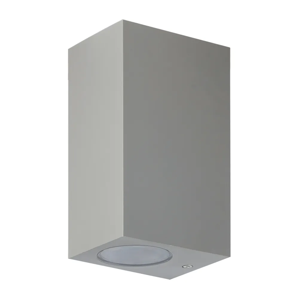 Επίτοιχο Φωτιστικό Matrix Ασημί IP44 2xGU10 2x7W