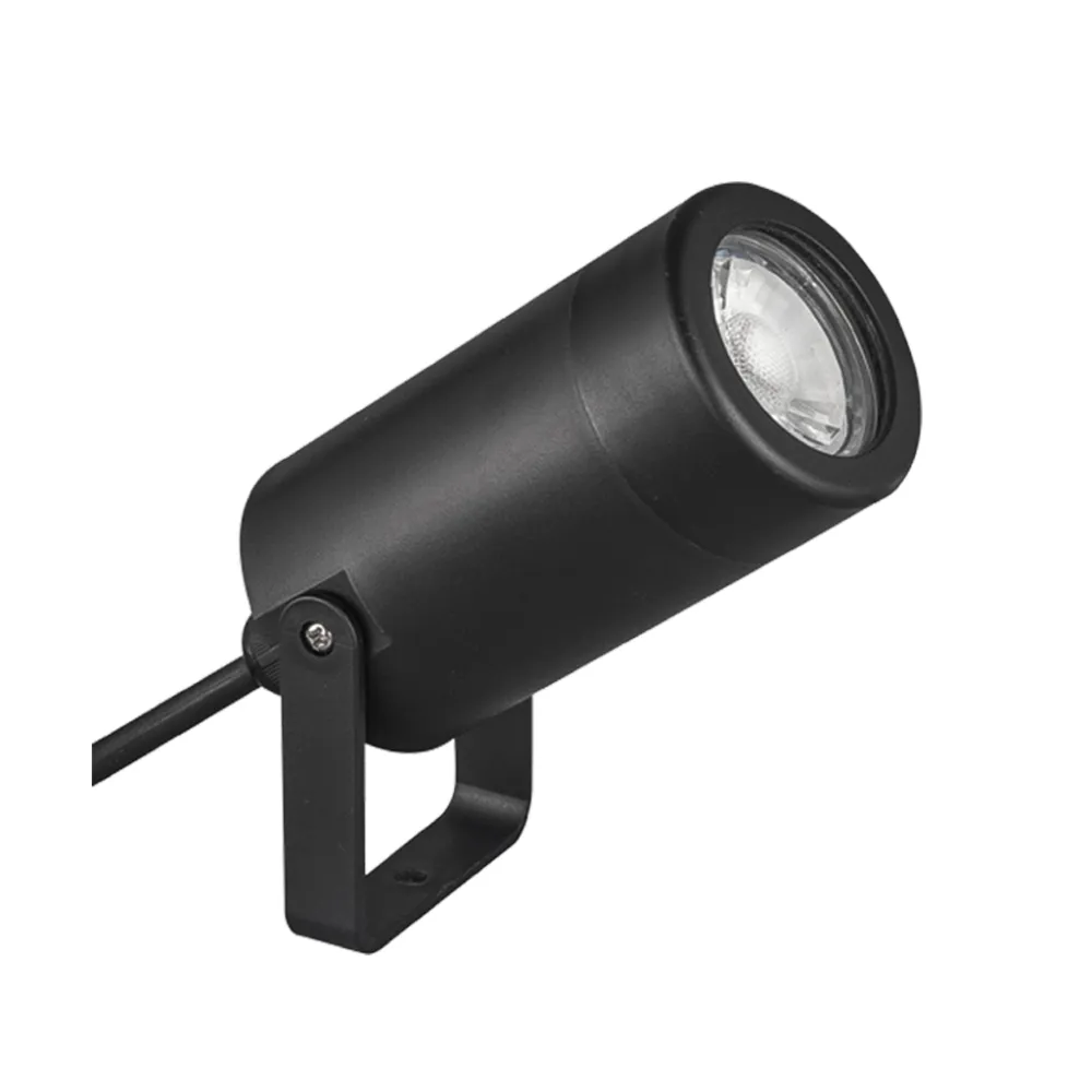 Κινητός Προβολέας Rio Gu10 μαύρο IP65 MAX 7W seaside class-ABS/PC/GLA 30cm 2*0.75mm2 καλώδιο