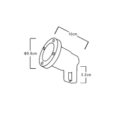 Κινητός Προβολέας Flash Λευκό IP65 GU10  MAX 7W  Seaside Class-ABS/PC/GLA 30cm 2*0.75mm2 καλώδιο