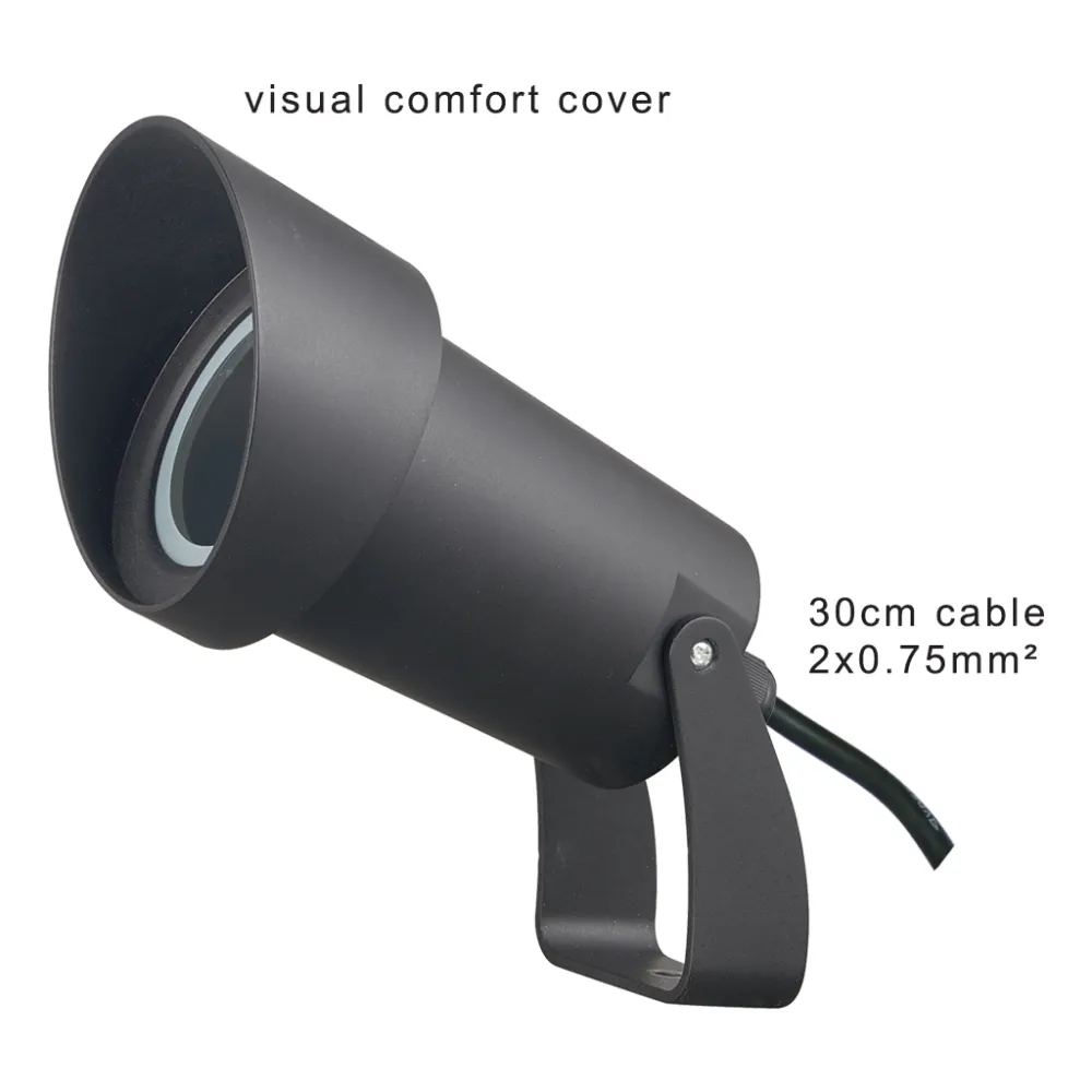 Κινητός Προβολέας Baron Ανθρακί IP65 GU10 Max 7W Seaside Class ASS-ABS/PC/GLA 30cm 2*0.75mm2 Καλώδιο