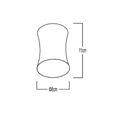 Φωτιστικό οροφής Rama φυσικό τσιμέντο GU10 Max 10W@