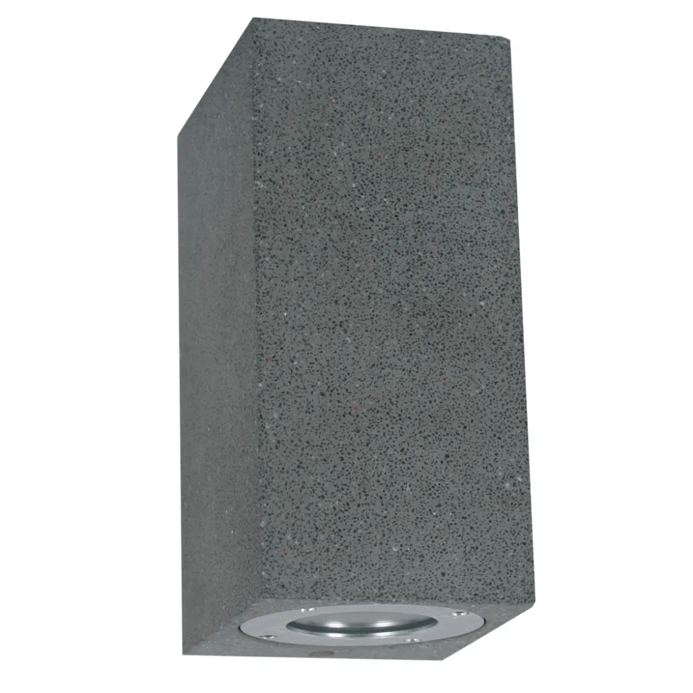 Επίτοιχο Φωτιστικό Sky Μαύρο Τσιμέντο IP65 2xGU10 max2x7w h18x10cm