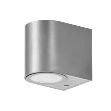 Επίτοιχο Φωτιστικό Curba Ασημί IP44 GU10 max 7W ABS+PC seaside class h9x7cm