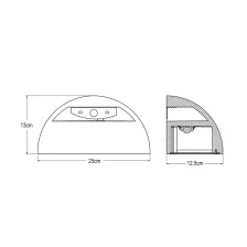 Επίτοιχο Φωτιστικό Bel Λευκό Τσιμέντο Led 12W Επιλογή 3CCT 3000/4000K IP65 l.250x125xh.130