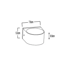 Επίτοιχο Φωτιστικό Lenss 2X4W 3000K Ανθρακί IP54 h5.2w7.8d9.9cm 90° 100-240V
