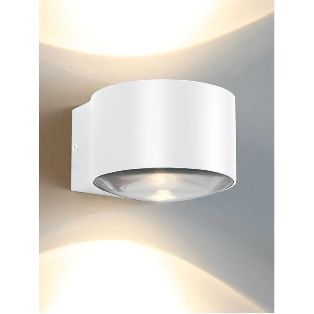 Επίτοιχο Φωτιστικό Lenss 2X4W 3000K Λευκό IP54 h5.2w7.8d9.9cm