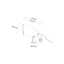 Spot Arian Λευκό IP65 GU10-ES-111/E27-PAR-30 MAX 15W seaside class-ABS/PC/GLA 30cm 2*0.75mm2 καλώδιο