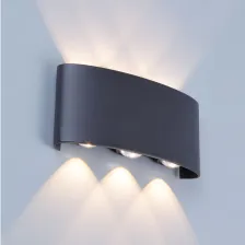 Επίτοιχο Φωτιστικό Aldo 8W 3000K Ανθρακί IP65 h8l17d4cm 90° 220-240V