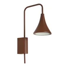 Επίτοιχο Φωτιστικό Kika Corten (Σκούρο Καφέ) E27 IP65 h55l34d9cm 220-240V max40W