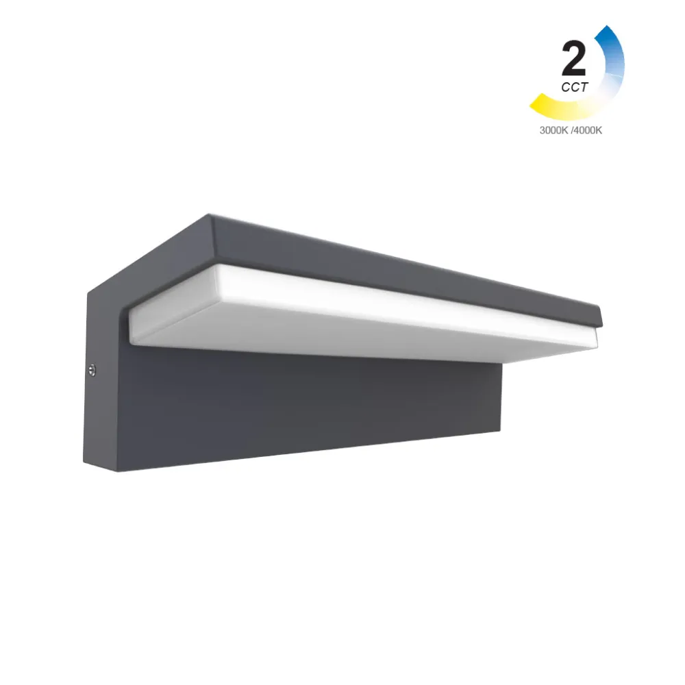 Φωτιστικό Επίτοιχης Τοποθέτησης Primo Led 9W 2CCT 3000-4000K Ανθρακί IP54 l21d8h6.3cm 230V Class I