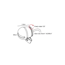 Φωτιστικό Brillo 3W 3000K Μαύρο 10° x 180° IP65 l7.6d6cm 230V H05RNF 3x0.75mm2,0.5m,Class I