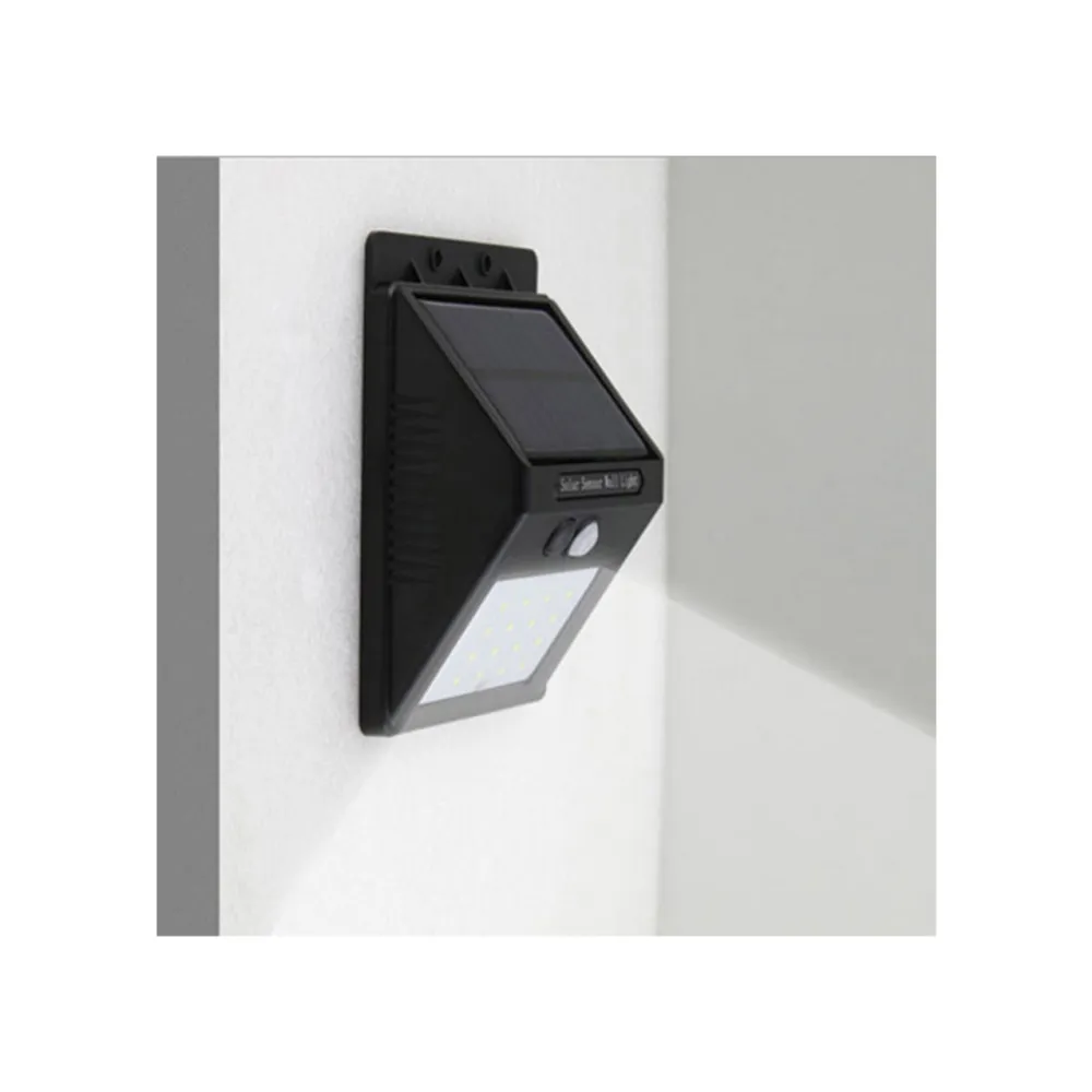 Ηλιακό επίτοιχο φωτιστικό Luna Μαύρο 3W IP65 6400K