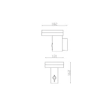 Επίτοιχο φωτιστικό Ilios 6W IP44 Ανθρακί 4000K 2200mAh 3.7V